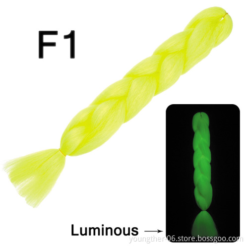 Luminous Ombre Two Tone Jumbo High Temperature Fiber Synthetic Marley Hair Braid Box Braiding Hair